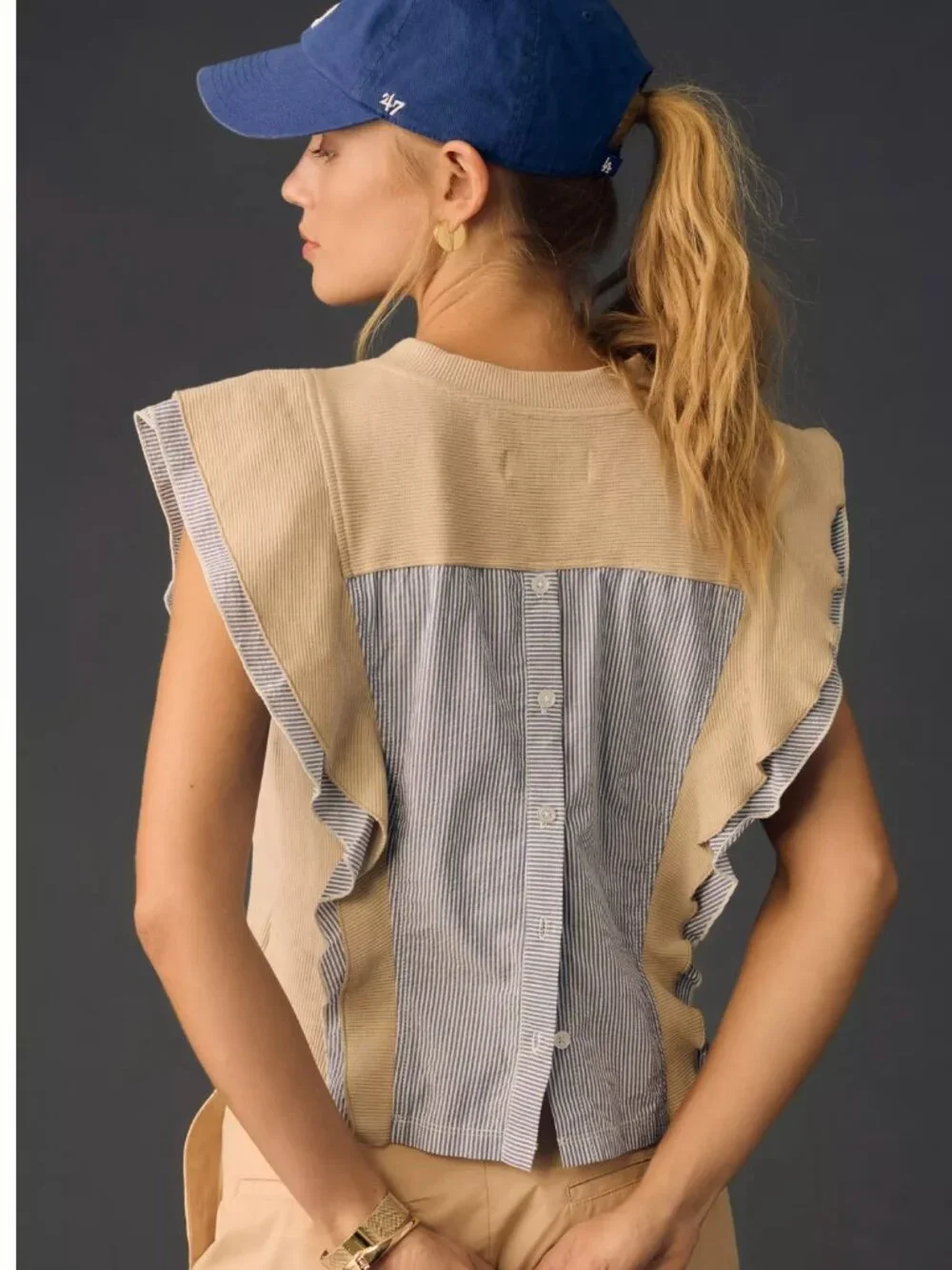 Anthropologie Sleeveless Popover Top - Picture 2 of 7